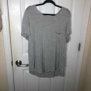 American Eagle Soft & Sexy Scoop Neck Stripe Shirt